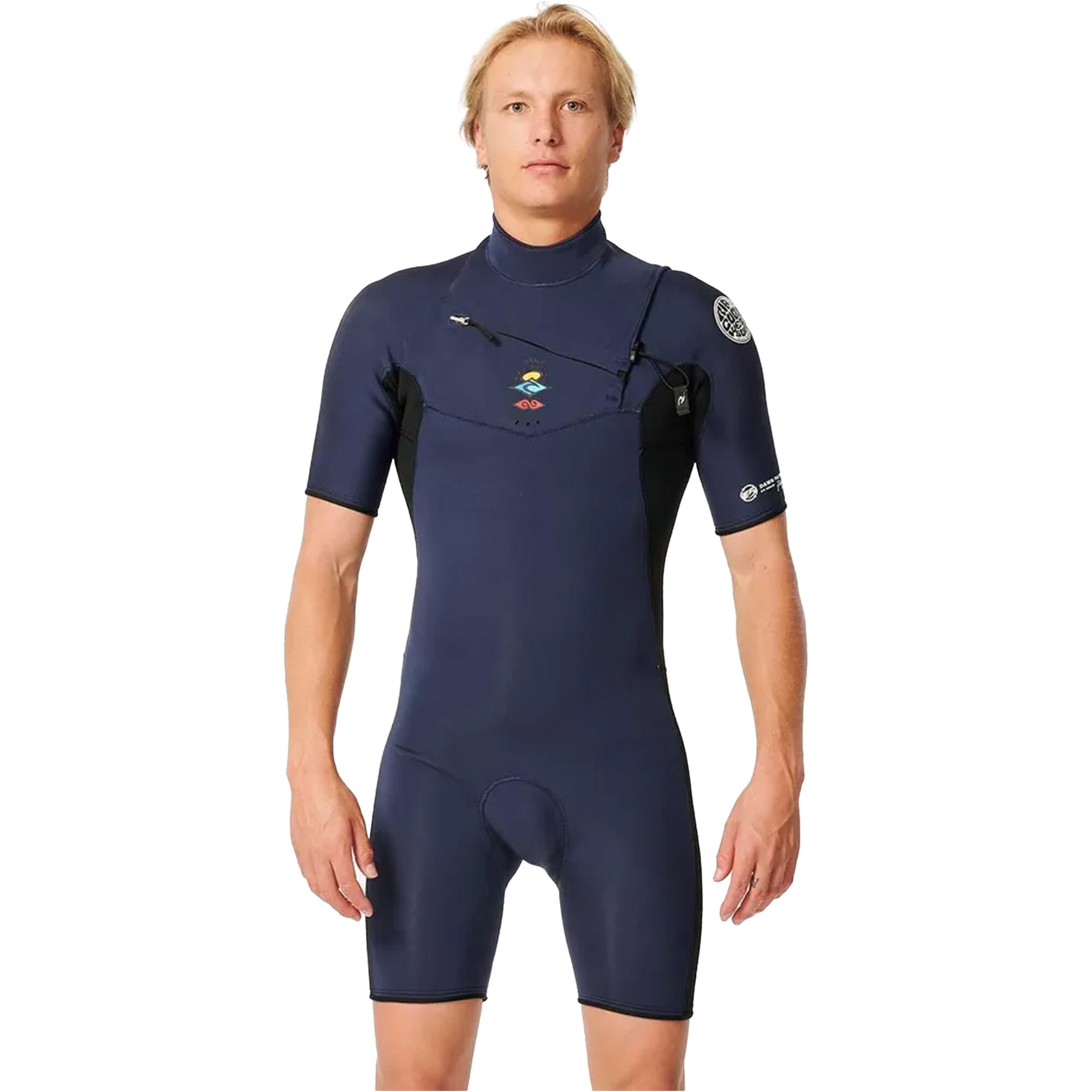 Rip Curl Mens Dawn Patrol Mm Gbs Chest Zip Shorty Wetsuit Imsp